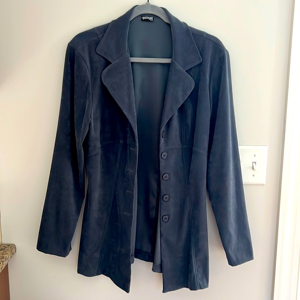 Splurge by ISB long blazer, gray, great condition